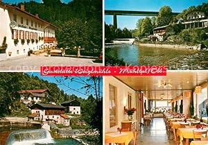 Bild des Verkufers fr Postkarte Carte Postale 73653155 Muehltal Mangfalltal Gaststaette Weiglmuehle Bruecke Stauwehr Gastraum zum Verkauf von Versandhandel Boeger