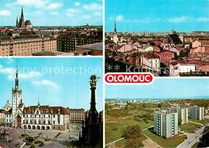 Postkarte Carte Postale 73649093 Olomouc Stadtpanorama Wohnsiedlung Rathaus Platz Olomouc