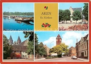Postkarte Carte Postale 73650009 Aken Elbe Elbfaehre Friedensplatz Karl Marx Platz mit Koethener ...