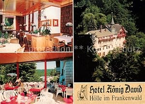 Postkarte Carte Postale 73654718 Hoelle Marxgruen Hotel Koenig David Restaurant Terrasse Frankenw...