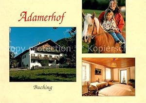 Postkarte Carte Postale 73653331 Buching Adamerhof Mutter Kind Reiten Gaestezimmer Buching