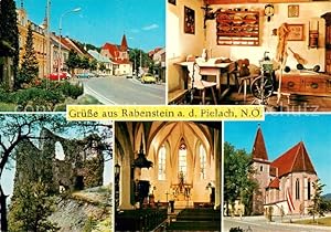 Postkarte Carte Postale 73653785 Rabenstein Pielach Ortsbild mit Kirche Heimatmuseum Burgruine Pf...