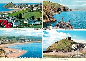 Seller image for Postkarte Carte Postale 73654899 Criccieth General view Black Rocks View from the Castle Criccieth Castl for sale by Versandhandel Boeger