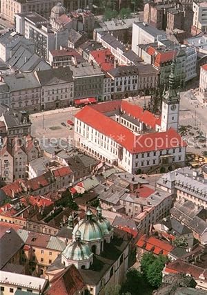 Postkarte Carte Postale 73663169 Olomouc Horni Namesti s radnici a kostelem sv. Michala od Jihovy...