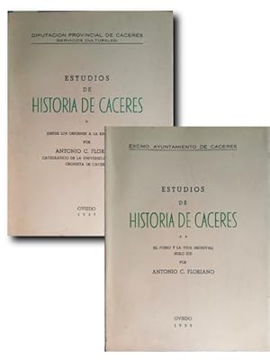 ESTUDIOS DE HISTORIA DE CÁCERES. 2 Tomos