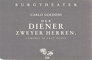 Seller image for Programmheft Carlo Goldoni DER DIENER ZWEYER HERREN Premiere 31. Oktober 1997 Spielzeit 1997 / 98 Programmbuch Nr. 188 for sale by Programmhefte24 Schauspiel und Musiktheater der letzten 150 Jahre