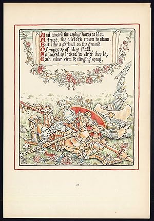 Antique Print-CHILDREN'S STORY-QUEEN SUMMER-ART NOUVEAU-JUGENDSTIL-23-Crane-1891