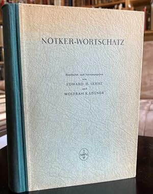 Bild des Verkufers fr Notker-Wortschatz. Das gesamte Material zusammengetragen von Edward H. Sehrt und Taylor Starck. Bearbeitet und herausgegeben von Edward H. Sehrt und Wolfram K. Legner. zum Verkauf von Treptower Buecherkabinett Inh. Schultz Volha