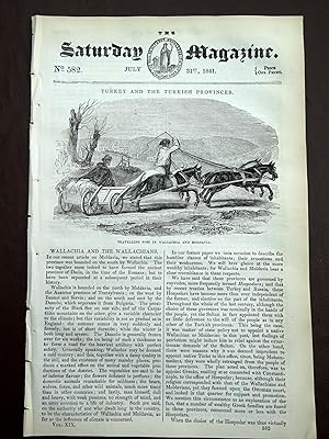 The Saturday Magazine No 582, WALLACHIA and the Wallachians. PINEL BICETRE,The ZEBU,The CARP,1841