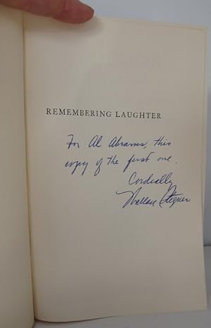 Seller image for Remembering Laughter [INSCRIBED, 1st printing - presentation copy] for sale by Agathon Books