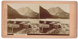 Stereo-Fotografie Clemenz Kaufmann, Berlin, Ansicht Ebensee, Vorderer Langbathsee