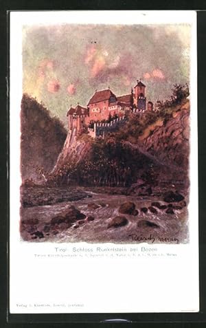 Künstler-Ansichtskarte F.A.C.M. Reisch: Bozen, Schloss Runkelstein