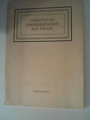 Bild des Verk�ufers f�r Christliche Informationen aus Israeel zum Verkauf von ANTIQUARIAT F�RDEBUCH Inh.Michael Simon