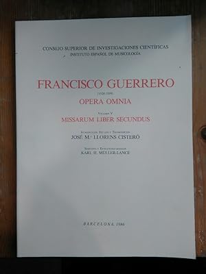 Opera Omnia. Volumen V: Missarum liber secundus. Introduccion, Estudio y Transcripcion: Josep M. ...