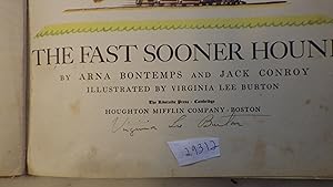 Bild des Verkufers fr The Fast Sooner Hound , By Arna Bontemps, IN COLOR DUSTJACKET, SIGNED BY & COLOR Illustrated by Virginia Burton, 1ST EDITION, 1st printing, Sooner outruns the trains. A tall tail from the West. zum Verkauf von Bluff Park Rare Books