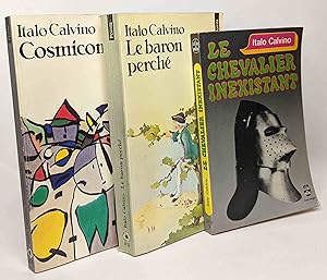 Bild des Verkufers fr Cosmicomics + Le baron perch + Le chevalier inexistant --- 3 livres zum Verkauf von crealivres