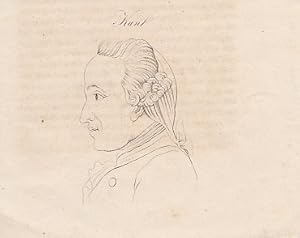 Porträt. Kopfdarstellung im Profil nach links. Umriss - Stahlstich (anonym), 10 x 6 cm, ca. 1820.