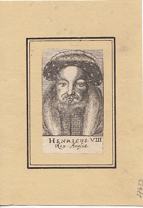 Imagen del vendedor de Portrt. Kopfdarstellung. Kupferstich (anonym), aufgeklebt mit nachgezogenen Rahmenlinien, 7 x 4,5 cm, ca. 1700. a la venta por Antiquariat Michael Eschmann