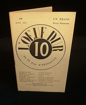 Bild des Verkufers fr L'OEUF DUR au 15 rue d'Edimbourg . zum Verkauf von Librairie Franck LAUNAI