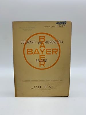 Coloranti per microscopia e reagenti Bayer. Listino prezzi 1954