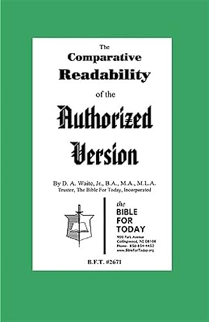 Seller image for Comparative Readability Of The Authorized Version for sale by GreatBookPrices