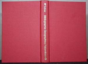 Bild des Verkufers fr Bibliographia Geographica Palaestinae. Kritische Uebersicht gedruckter und ungedruckter Beschreibungen der Reisen ins Heilige Land. Reprint der Ausgabe Leipzig, 1867. zum Verkauf von Antiquariat  Braun