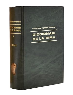 Seller image for DICCIONARI DE LA RIMA. VOLUM II. I-O-U for sale by Librera Monogatari