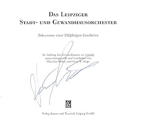 Immagine del venditore per Das Leipziger Stadt- und Gewandhausorchester. Dokumente einer 250jhrigen Geschichte. Im Auftr. des Gewandhauses zu Leipzig. Mit einer Einleitung Die Anfnge der Orchestermusik in Leipzig von Gunter Hempel. Bildredaktion: Brigitte Richter. venduto da Fundus-Online GbR Borkert Schwarz Zerfa