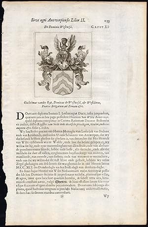 Antique Print-COAT OF ARMS-GUILLAUME VAN DER RYT-WUUSTWEZEL-BELGIUM-Le Roy-1678