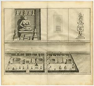 Antique Print-THAILAND-SIAM-BUDDHA-PAGODA-Picart-1727