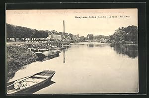 Carte postale Bray-sur-Seine, la Seine, Vue d'Aval