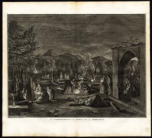 Antique Print-ARMENIANS-COMMEMORATION OF THE DEAD-RELIGIOUS CUSTOM-Picart-1727