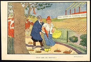 Old satire print-FAT STINKING FARMER-WIFE-le Rire-Avelot-1927