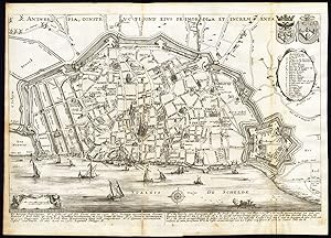 Antique Map-ANTWERP-ANVERS-BRABANT-BELGIUM-SCHELDE-Le Roy-1678