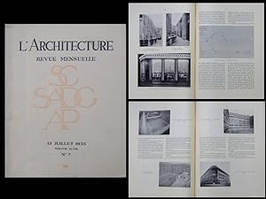 L'ARCHITECTURE n°7 1935 CHARLES SICLIS, VIZILLE, LYCEE CAMILLE SEE, DECRE NANTES