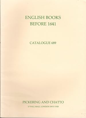 Catalogue 689: English Books Before 1641