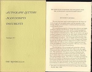 Catalogue 151: autograph Letters, Manuscripts, Documents