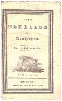 B.F. VOIGT (BERNHARD FRIEDRICH VOIGT, 1787-1859) deutscher Patriot, Buchhändler und Verleger, Nef...