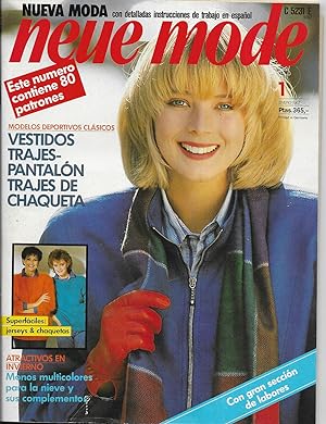 Neue Mode Nueva moda Enero 1987 texto en español y patrones