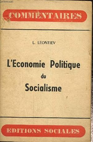 Imagen del vendedor de L'conomie politique du socialisme a la venta por Le-Livre