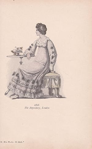 Bild des Verkufers fr The Repository, London, 1816;Die Mode im 19. Jahrhundert zum Verkauf von Antiquariat Kastanienhof