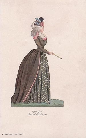 Bild des Verkufers fr Journal des Dames, 1792, Juni;Die Mode im 19. Jahrhundert zum Verkauf von Antiquariat Kastanienhof