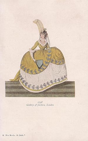 Bild des Verkufers fr Gallery of fashion, London, 1798;Die Mode im 19. Jahrhundert zum Verkauf von Antiquariat Kastanienhof