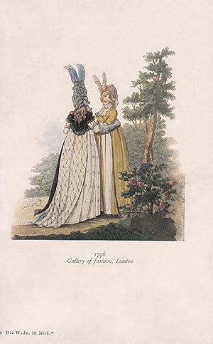 Bild des Verkufers fr Gallery of fashion, London, 1796;Die Mode im 19. Jahrhundert zum Verkauf von Antiquariat Kastanienhof