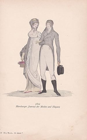 Bild des Verkufers fr Hamburger Journal der Moden und Eleganz, 1802;Die Mode im 19. Jahrhundert zum Verkauf von Antiquariat Kastanienhof