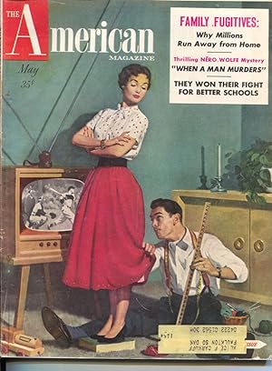 Seller image for American Magazine 5/1954-TV ser cover-Nero Wolfe-Rex Stout-pulp fiction-classic car ads-VG for sale by DTA Collectibles