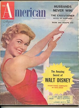 American Magazine 8/1955-Secrets Of Walt Disney pulp fiction-classic car ads-VG