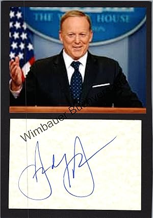 Seller image for Autograph Sean Spicer Pressesprecher White House /// Autogramm Autograph signiert signed signee for sale by Antiquariat im Kaiserviertel | Wimbauer Buchversand