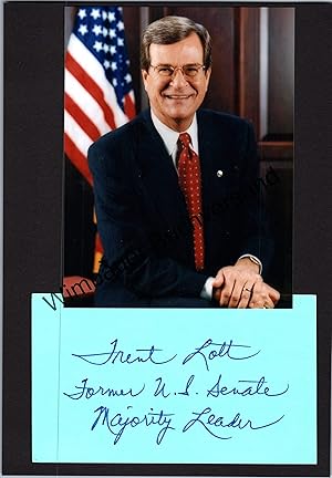 Image du vendeur pour Autograph Trent Lott US Senator /// Autogramm Autograph signiert signed signee mis en vente par Antiquariat im Kaiserviertel | Wimbauer Buchversand