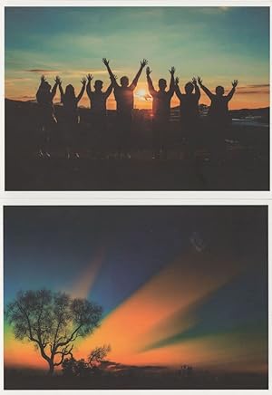 Ravers In German Sunset Beach 2x Germany Party Night Rave Postcard s